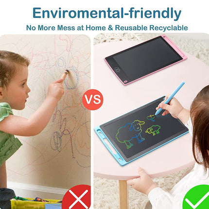 10PCS Wholesales Lot 16" LCD Writing Tablet Blue Colourful Drawing Board Bulk Pack